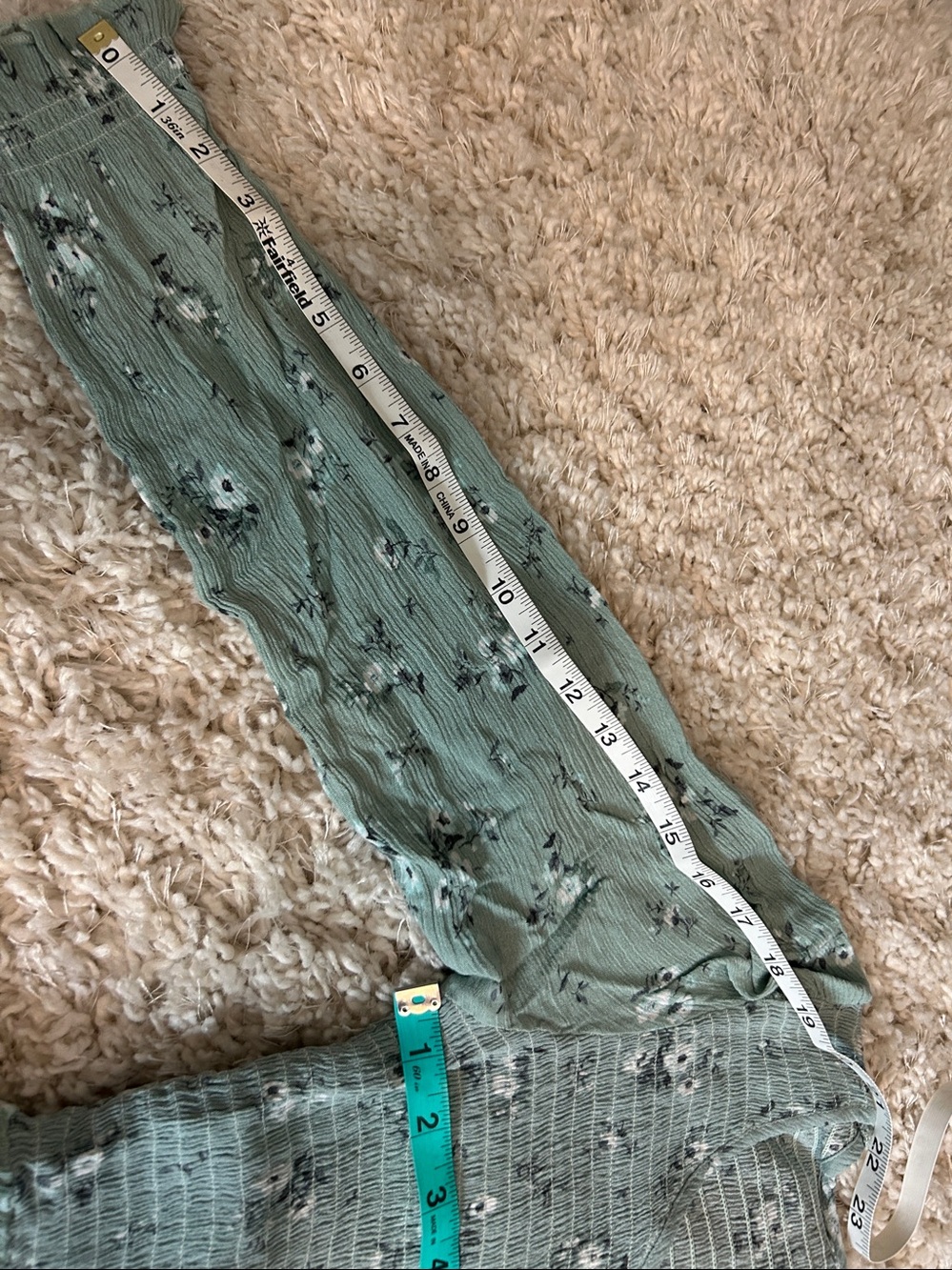 Mikarose:Floral Green Long Sleeve Dress - Picture 5 of 7